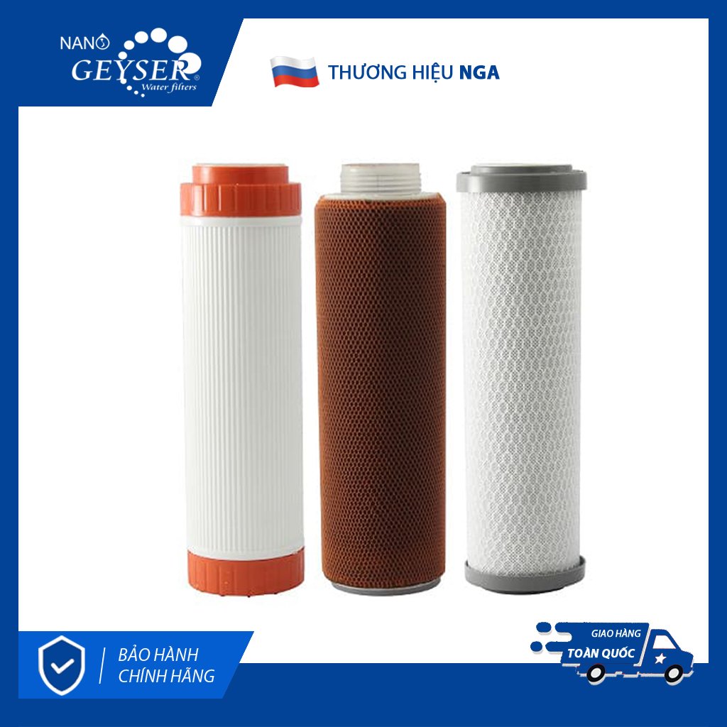 Bộ 3 lõi lọc nước nano thay thế máy Geyser Ecotar 5